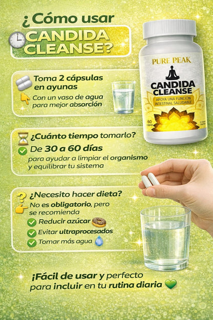 Candida Cleanse Pure Peak | Limpieza Intestinal Natural y Apoyo Digestivo