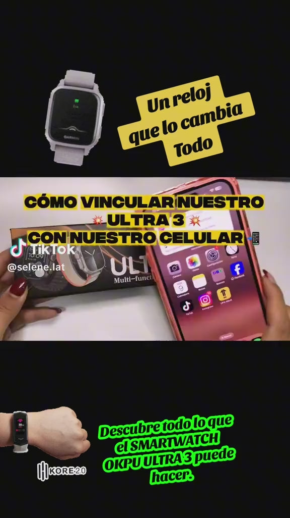 ¡DUO GORRO REPRODUCTOR DE MÚSICA+SMARTWATCH ULTRA 3 OKPU¡ TECNOLOGÍA QUE SE LLEVA PUESTA